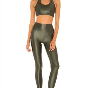 All Access green shiny workout set